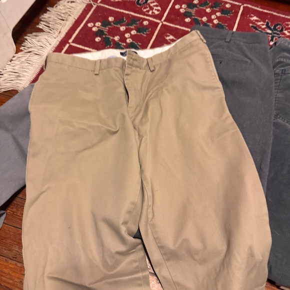 Versatile men's pants by Lands' End. Includes gray, tan, and blue options. Perfe - Picture 6 of 9